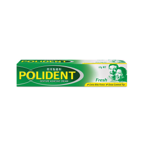 Polident Denture Adhesive Full and Partial False Teeth Fixative - Mint