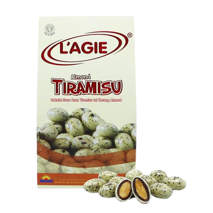 Almond Tiramisu - Cokelat Susu Rasa Tiramisu Isi Kacang Almond