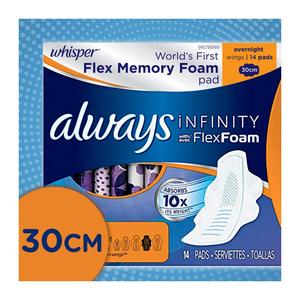 Always Infinity Pack Size 4 Overnight Pads