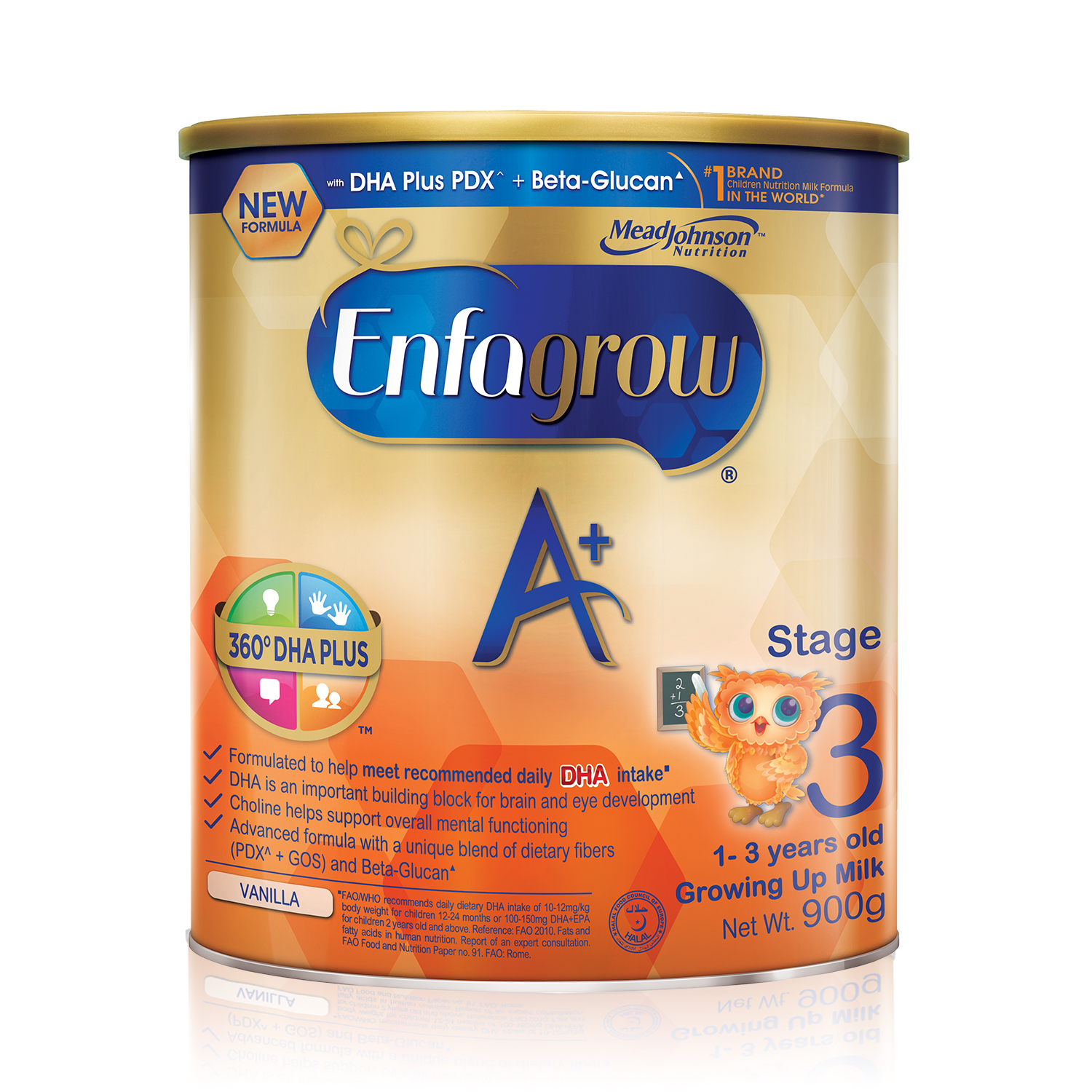 Enfagrow A+ Stage 3 Baby Formula Milk Powder 360DHA+ (1-3Y) Vanilla 900g