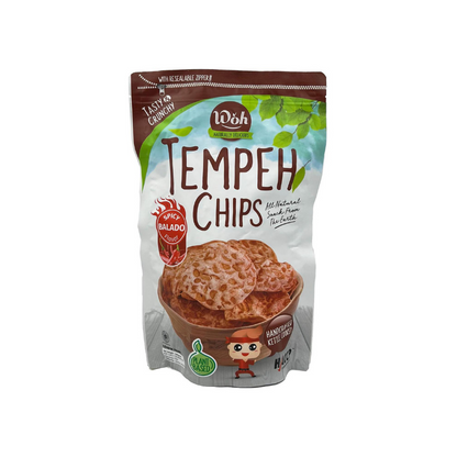 Woh Handcrafted Tempeh Chips Balado Chili By Shears