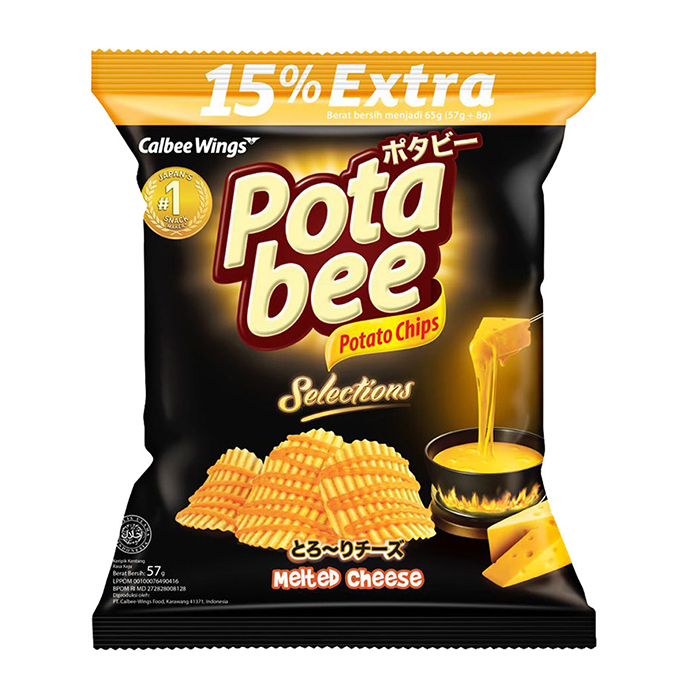 Potabee Snack Potato Chips Melted Cheese