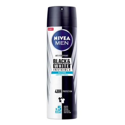 Men Invisible For Black & White Active Desodorante Spray
