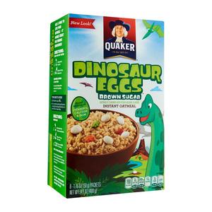 Instant Oatmeal with Brown Sugar Dinosaur Eggs