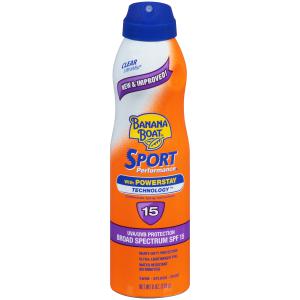 Banana Boat® Sport Performance® Clear UltraMist® Sunscreens with PowerStay Technology® SPF 15