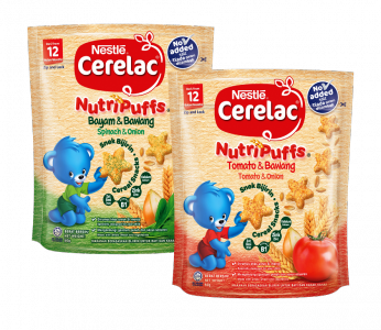 CERELAC NutriPuffs Tomato & Onion and Spinach & Onion