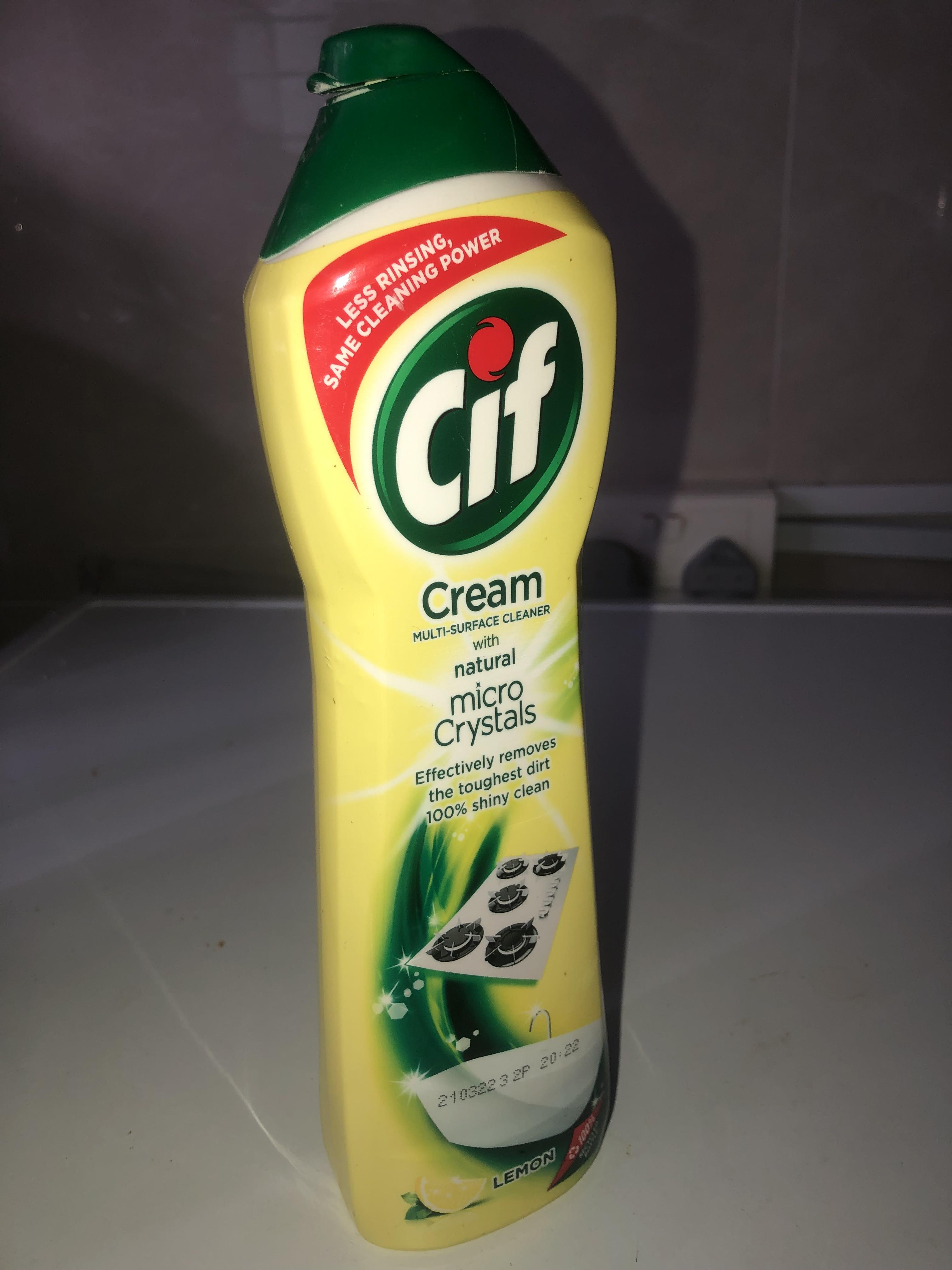  Cif Cream with Micro Crystals Lemon 750ml : Health & Household